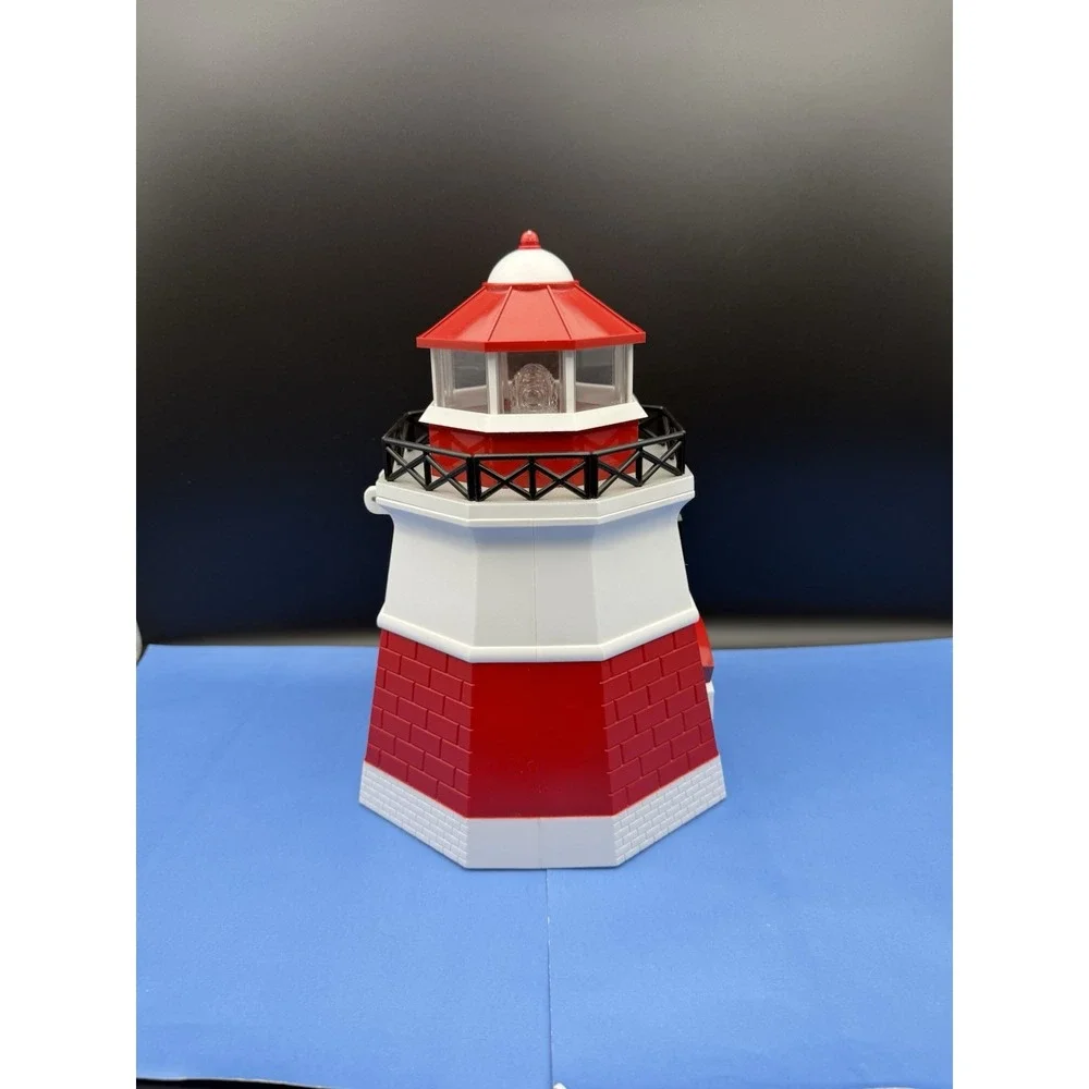 Lighthouse Cookie Jar Vintage 1999 Fundamental Too Fog Horn Sound & Light Works!
